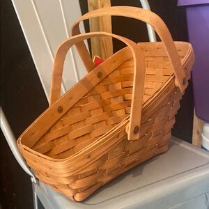 Longaberger Tan Woven Decor Accent Basket